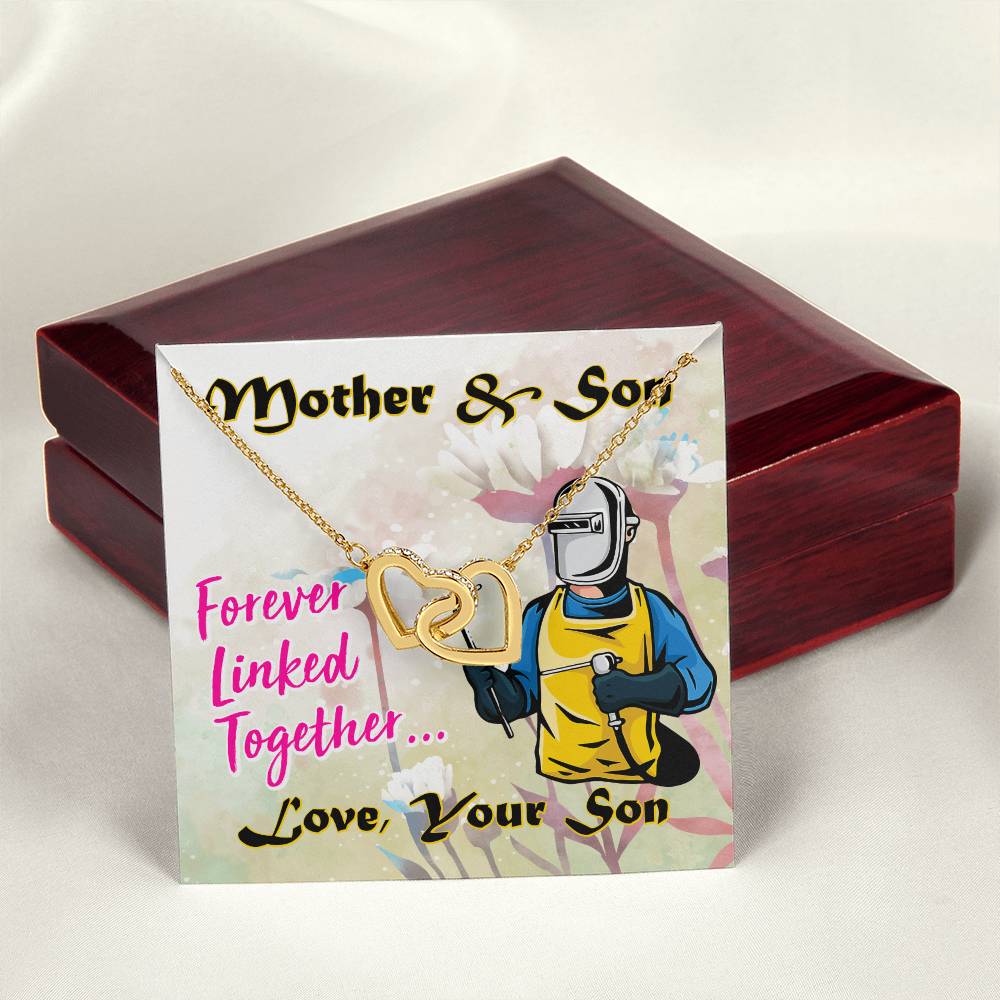 Gift For Mom- Interlocking Heart Necklace Interlocking Hearts Necklace