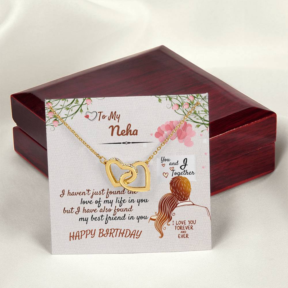 Birthday Gift - Forever Love Necklace Interlocking Hearts Necklace
