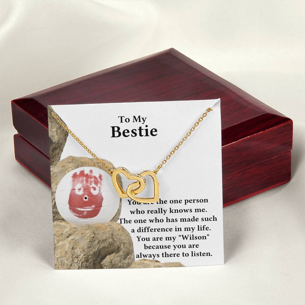 My Bestie My Wilson Interlocking Hearts Necklace