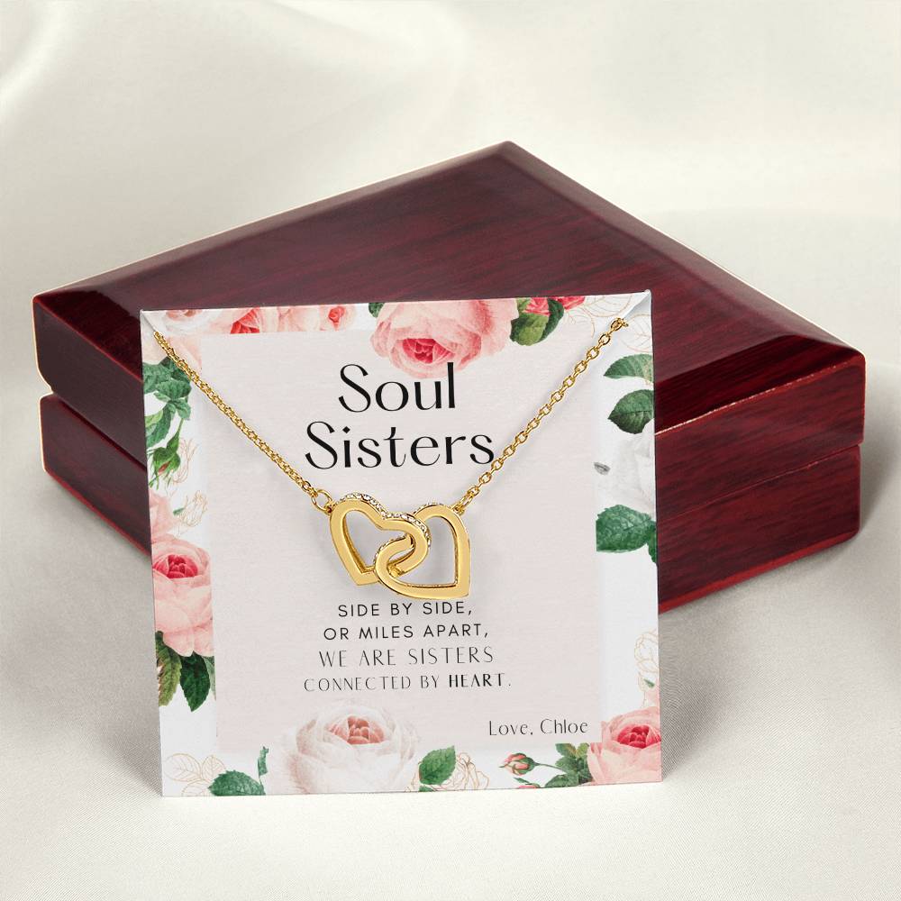 Soul Sisters Interlocking Hearts Necklace