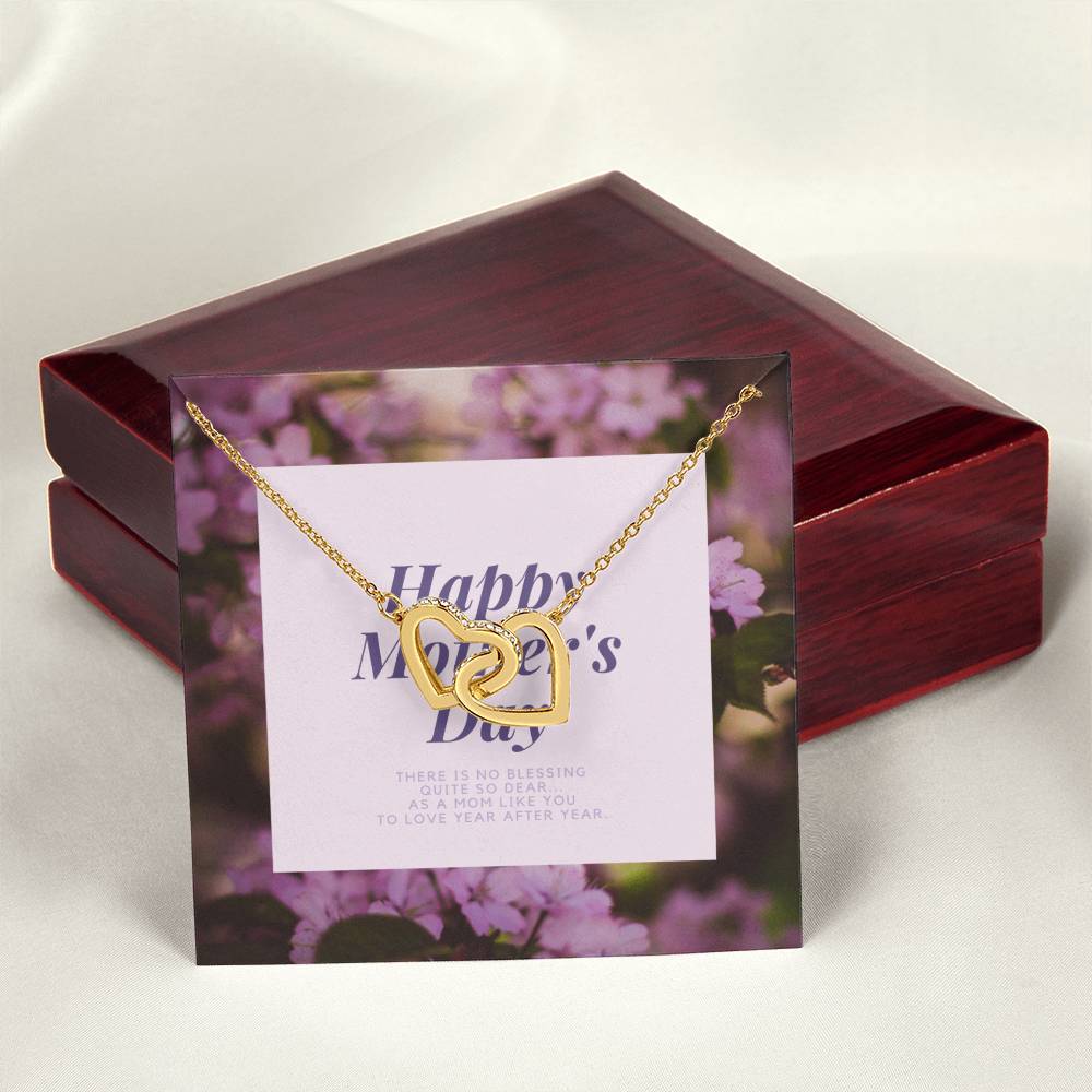 Interlocking Heart Necklace With A Message Card Interlocking Hearts Necklace