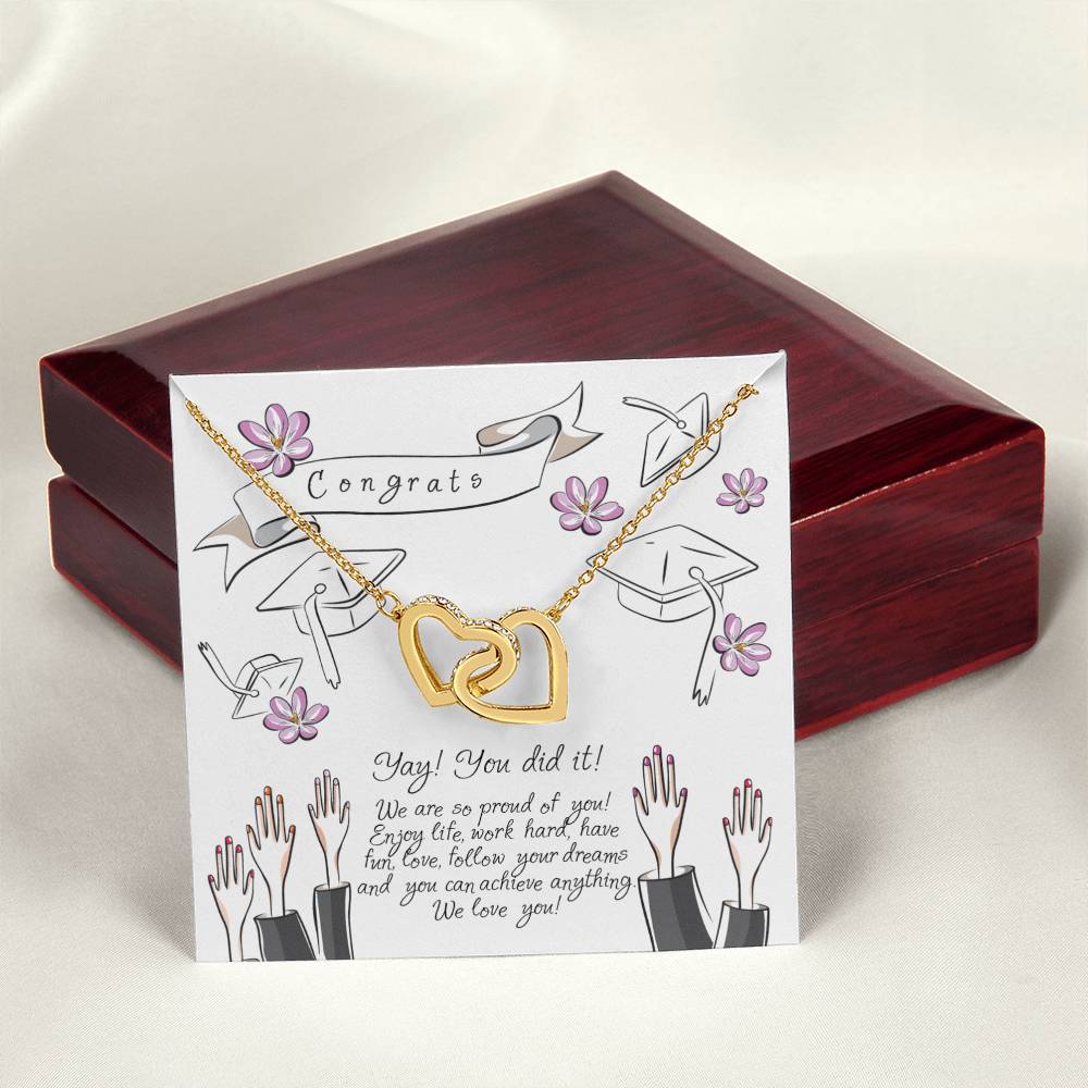 CONGRA~4 Interlocking Hearts Necklace