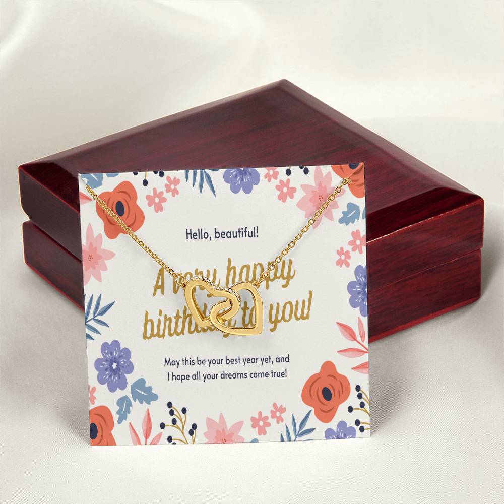 Personalized Wife Necklace Husband To Wife Gift For My Wife Romantic Wife Gift Wife Birthday Surprise Wife Appreciation Up The Movie Interlocking Hearts Necklace