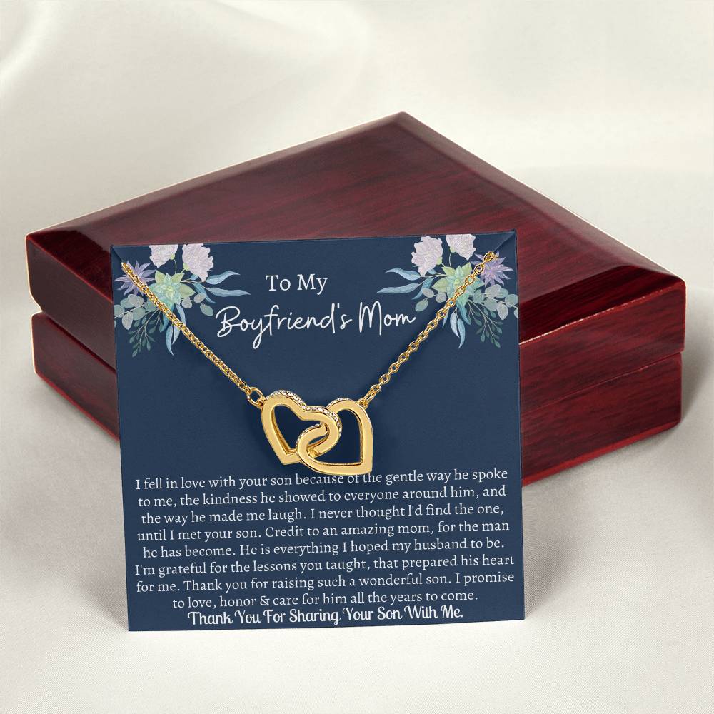 Interlocking Gift Boyfriend Mom 2Nd Interlocking Hearts Necklace