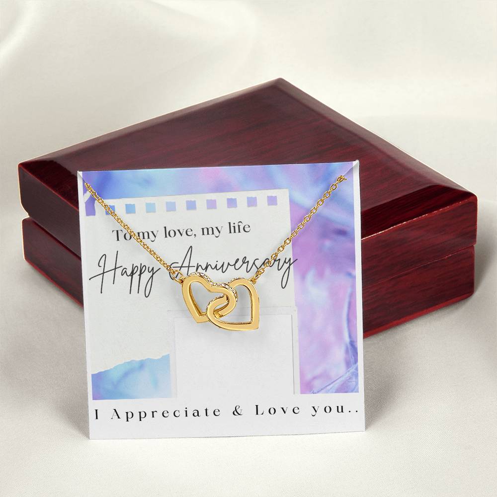 Appreciation Gift Interlocking Hearts Necklace