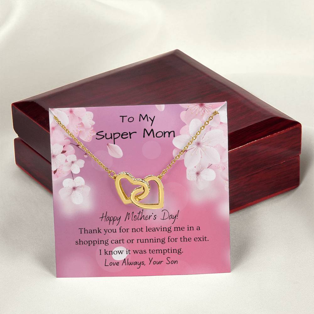 From Son To Mom Enduring Love Interlocking Hearts Necklace