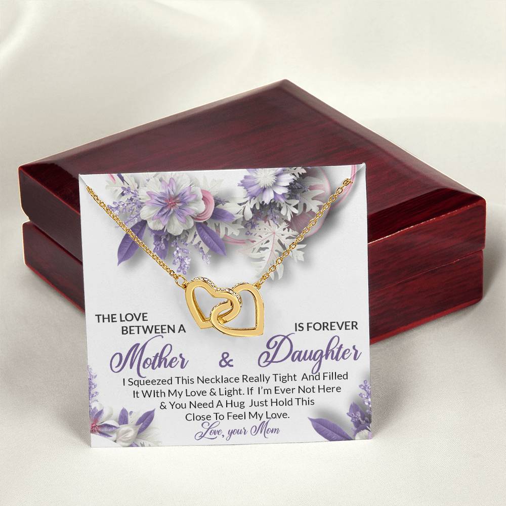 To My Daughter From Mother Interlocking Hearts Necklace Mother To Daughter Gift Birthday Gift To Daughter From Mother Daughter Necklace