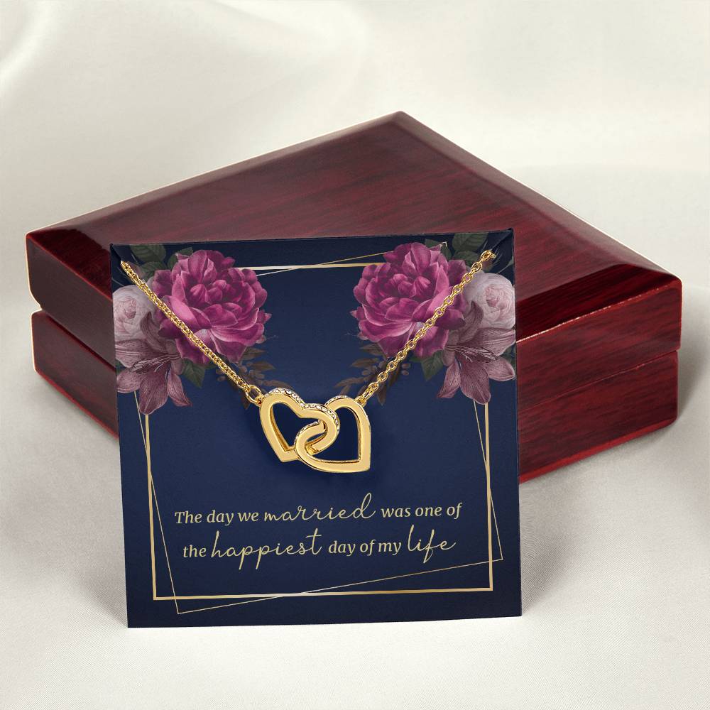 The Day We Married - Interlocking Hearts Necklace