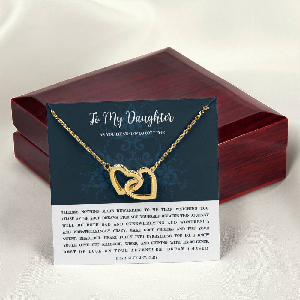 Going To College Necklace Interlocking Hearts Necklace