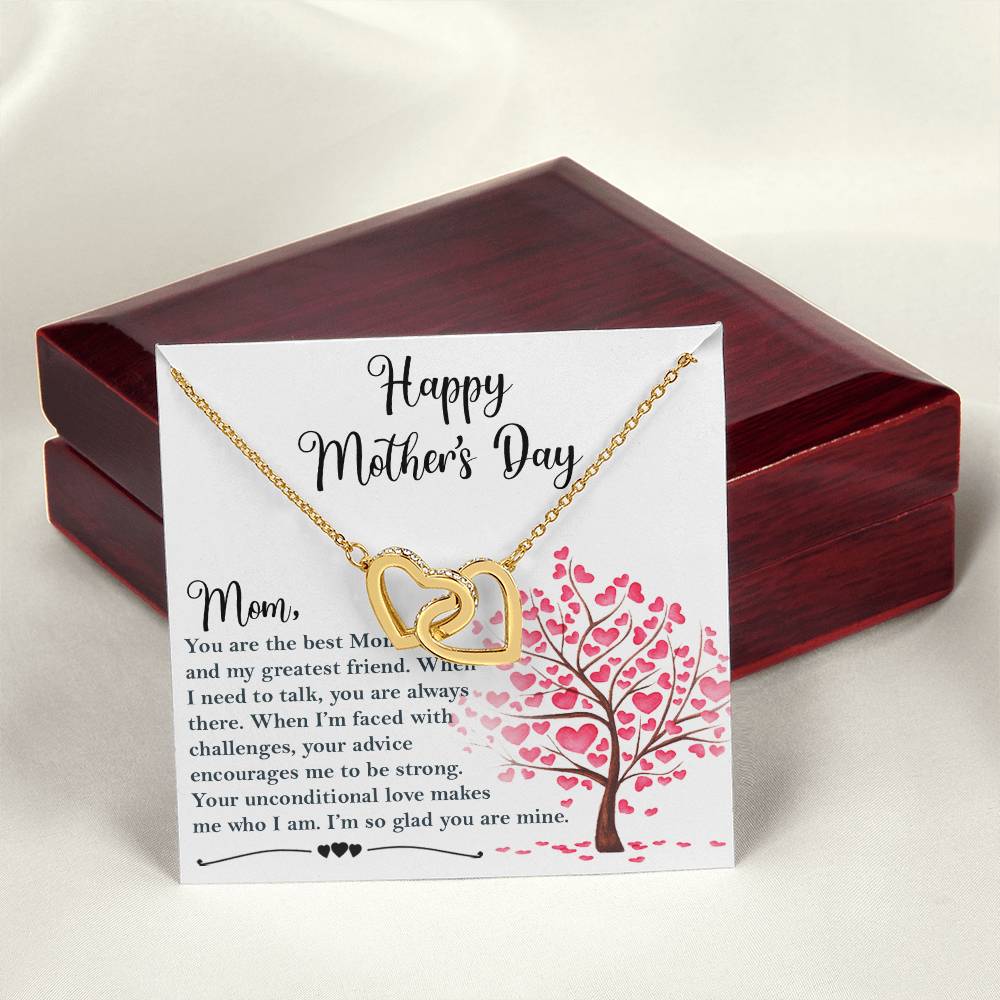 You Are The Best Mom - Happy Mother'S Day Necklace Interlocking Hearts Necklace