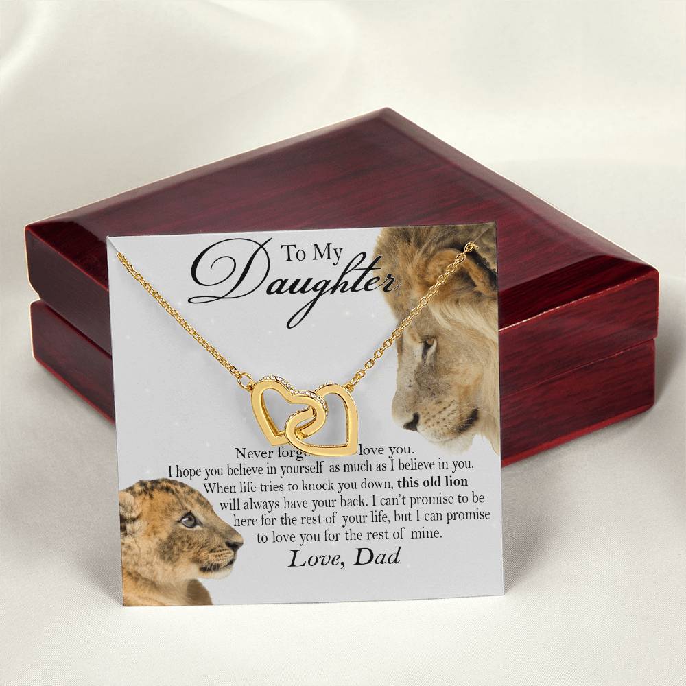 This Old Lion Will Always Have Your Back.Limited Stock Interlocking Hearts Necklace