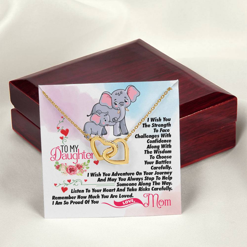 Gift For Daughter - Interlocking Heart Necklace Interlocking Hearts Necklace