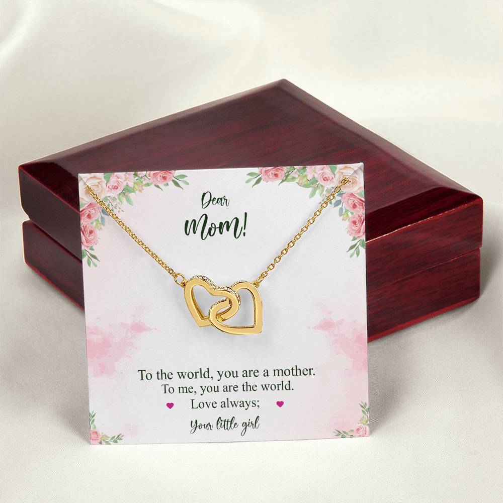 To My Mom - Interlocking Hearts - Gift For Mom - Forever Grateful Interlocking Hearts Necklace