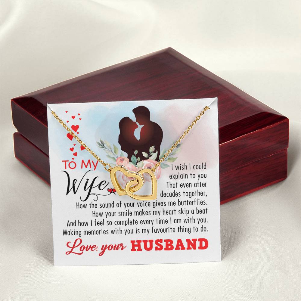 Gift For Wife - Interlocking Heart Necklace Interlocking Hearts Necklace