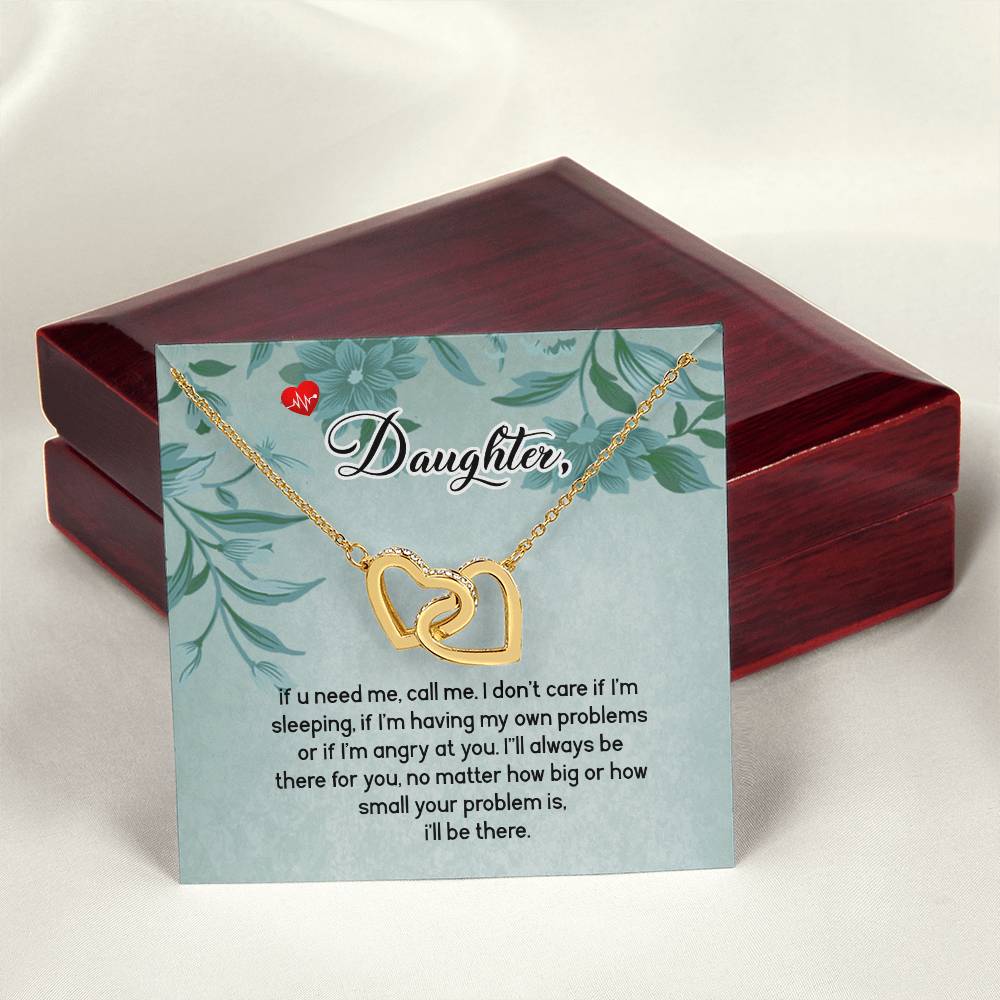 To My Daughter - Interlocking Hearts Necklace6