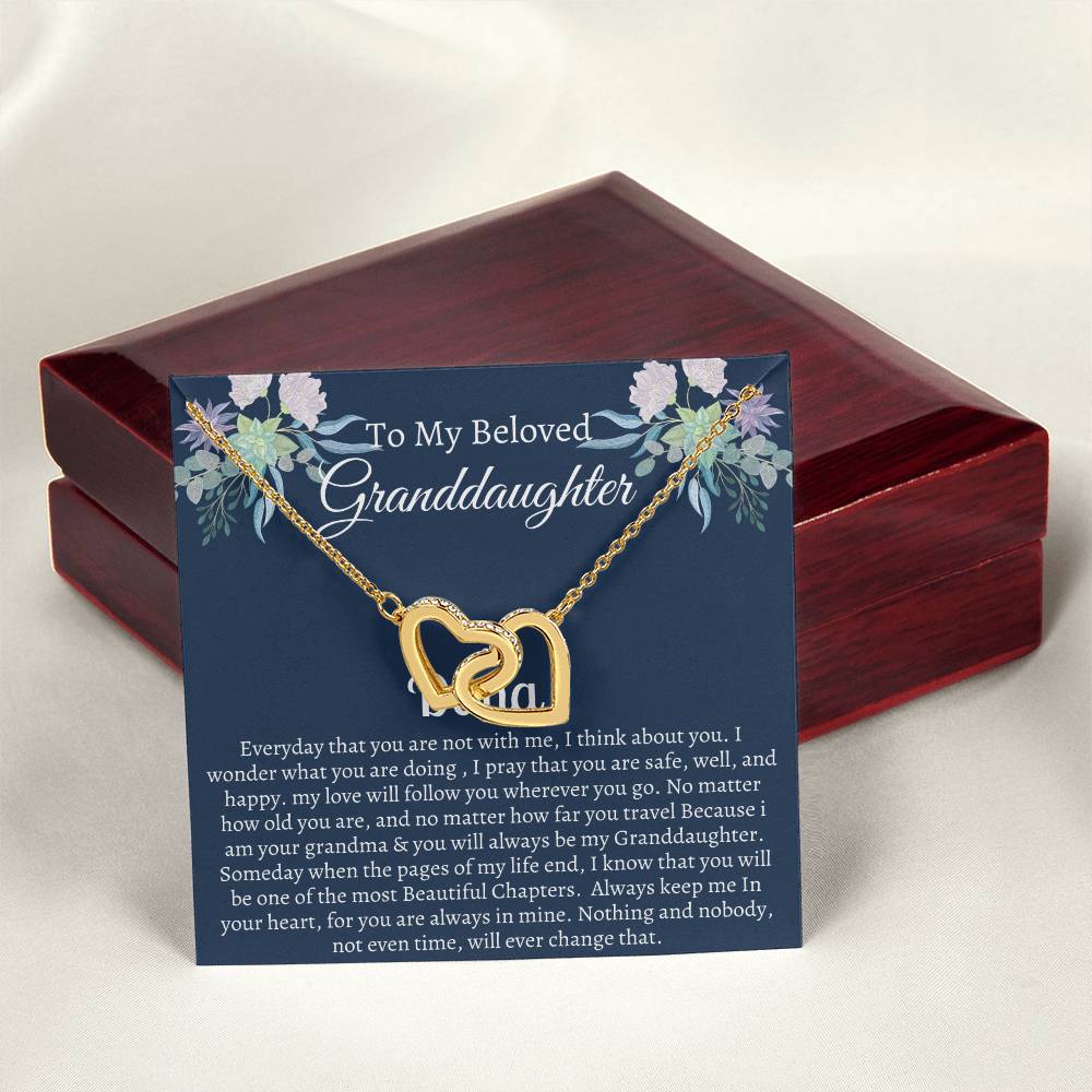 Gift For Granddaughter 1St Interlocking Hearts Necklace