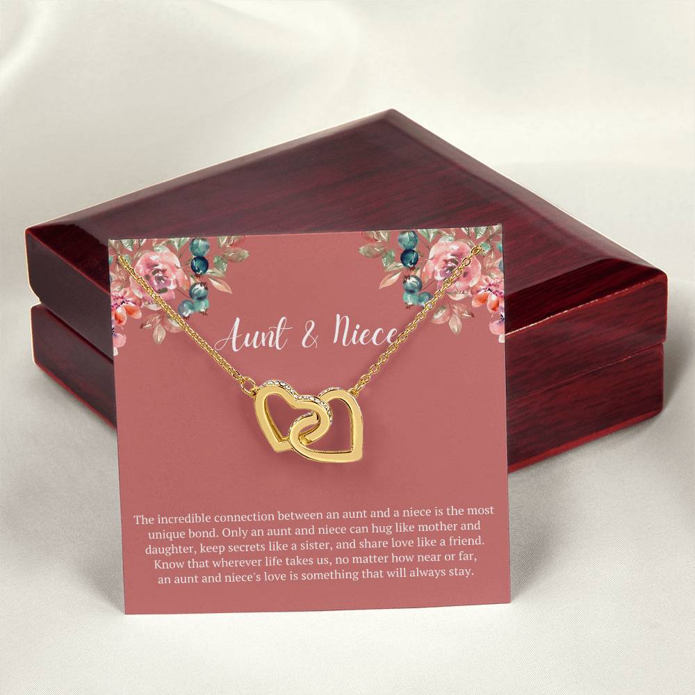 Aunt & Niece Incredible Connection Interlocked Hearts Necklace Interlocking Hearts Necklace