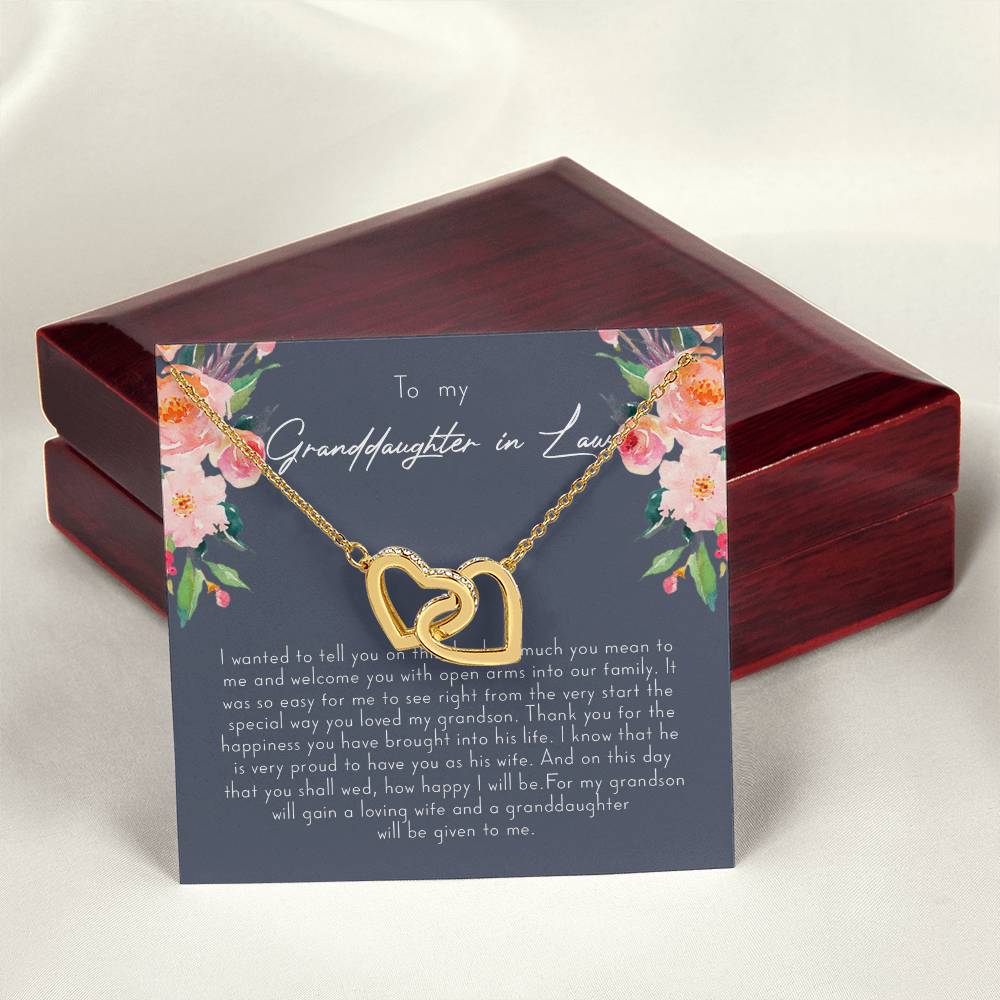 To My Granddaughter-In-Law Gift I Wanted To Tell You Interlocking Hearts Necklace