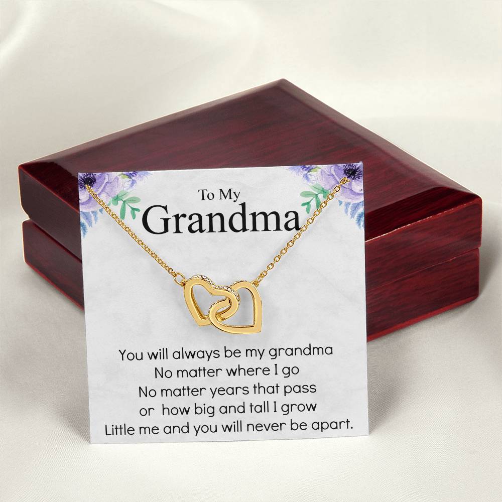 Grandma Necklace Gifts For Grandma From Granddaughter Or Grandson Mothers Day Gift Ideas For Grandma From Grandkids Best Grandma Ever Interlocking Hearts Necklace