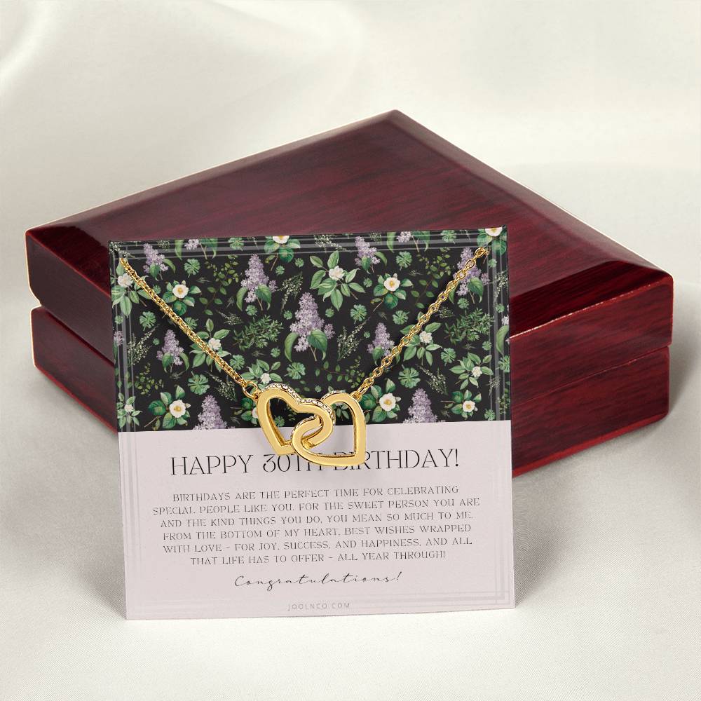 30Th Birthday Gifts For Women Necklace For Her 3 Decade Jewelry 30 Years Old 30Th Birthday Gift Necklace Jewelry Gift For Her Interlocking Hearts Necklace