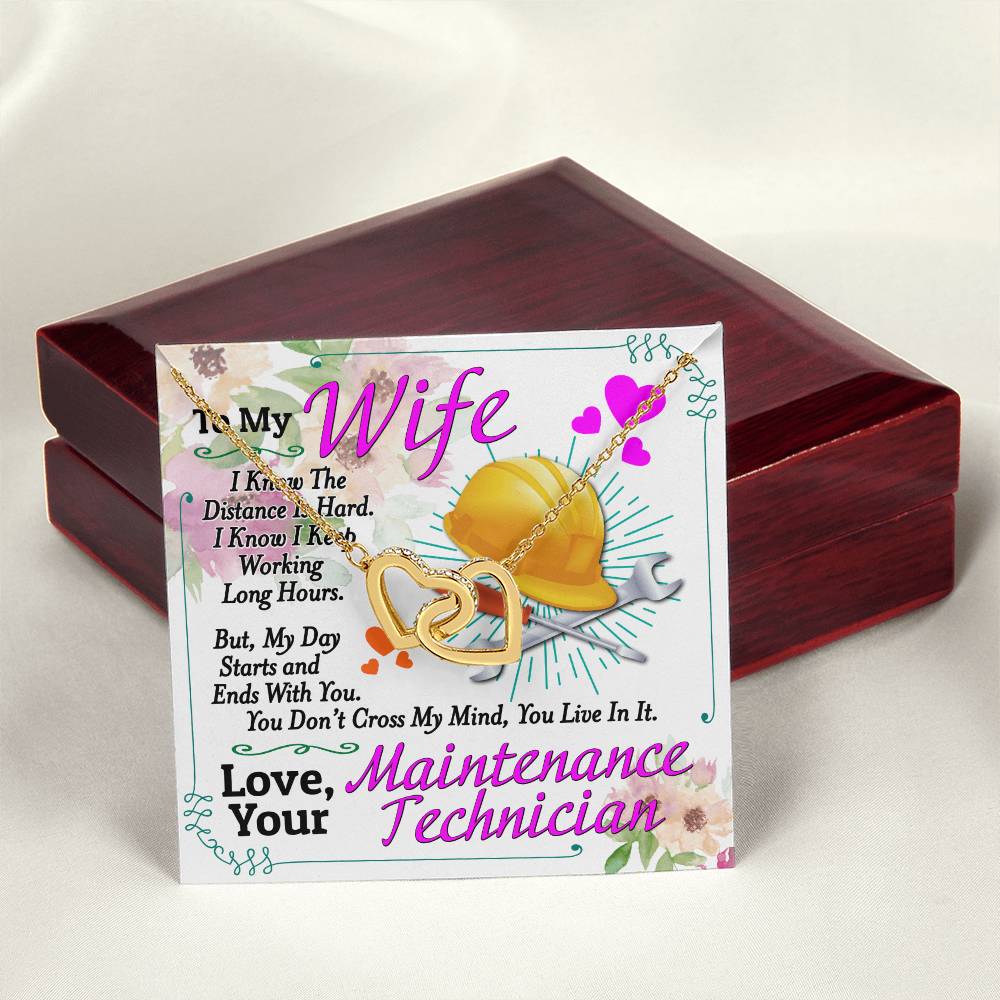 Maintenance Technician'S Wife - Interlocking Heart Necklace Interlocking Hearts Necklace