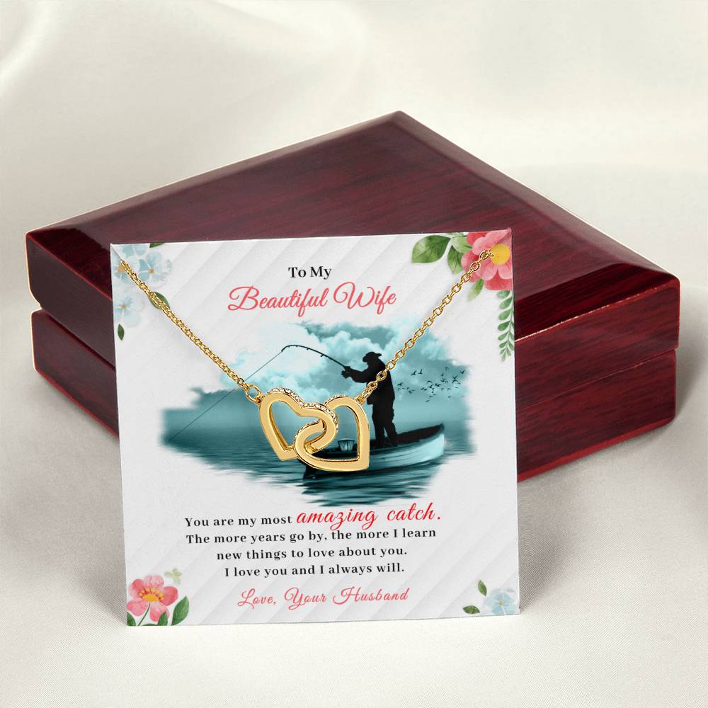 Gift For Fisherman'S Wife Interlocking Hearts Necklace