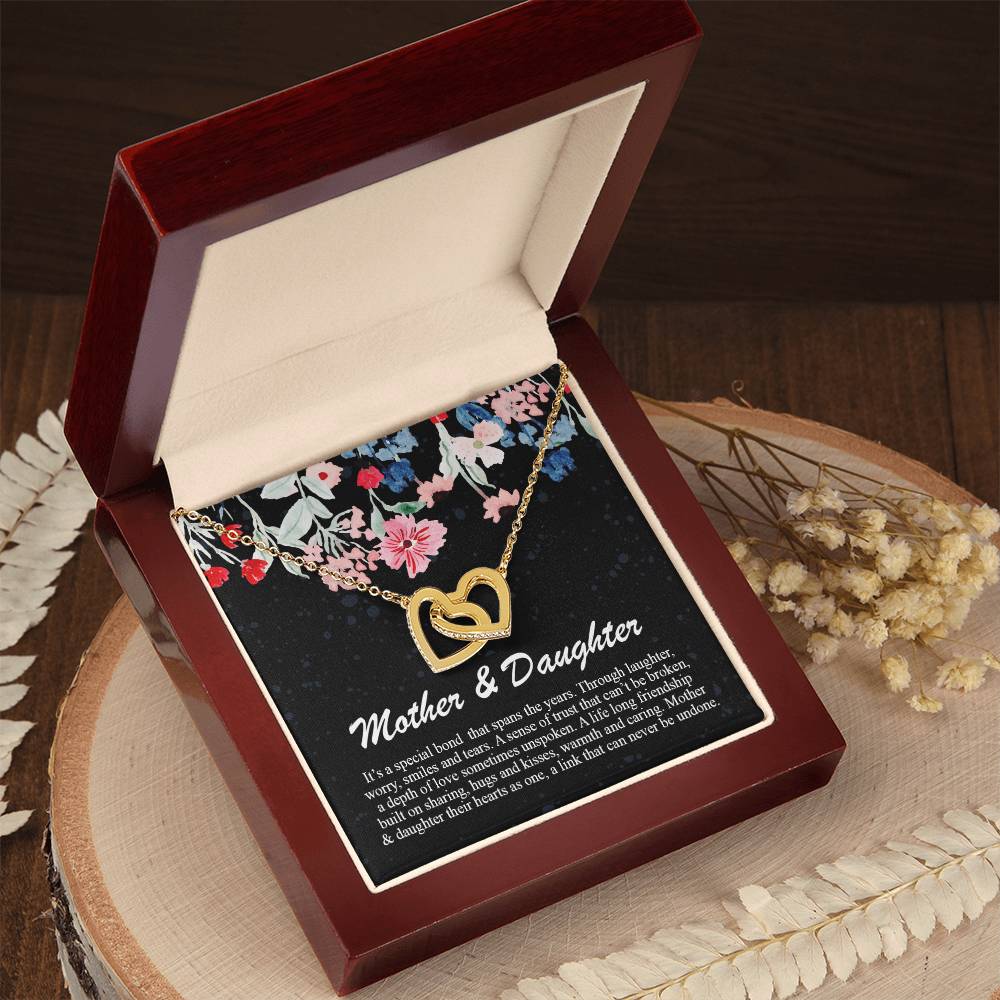 Mother & Daughter Interlocking Hearts Necklace