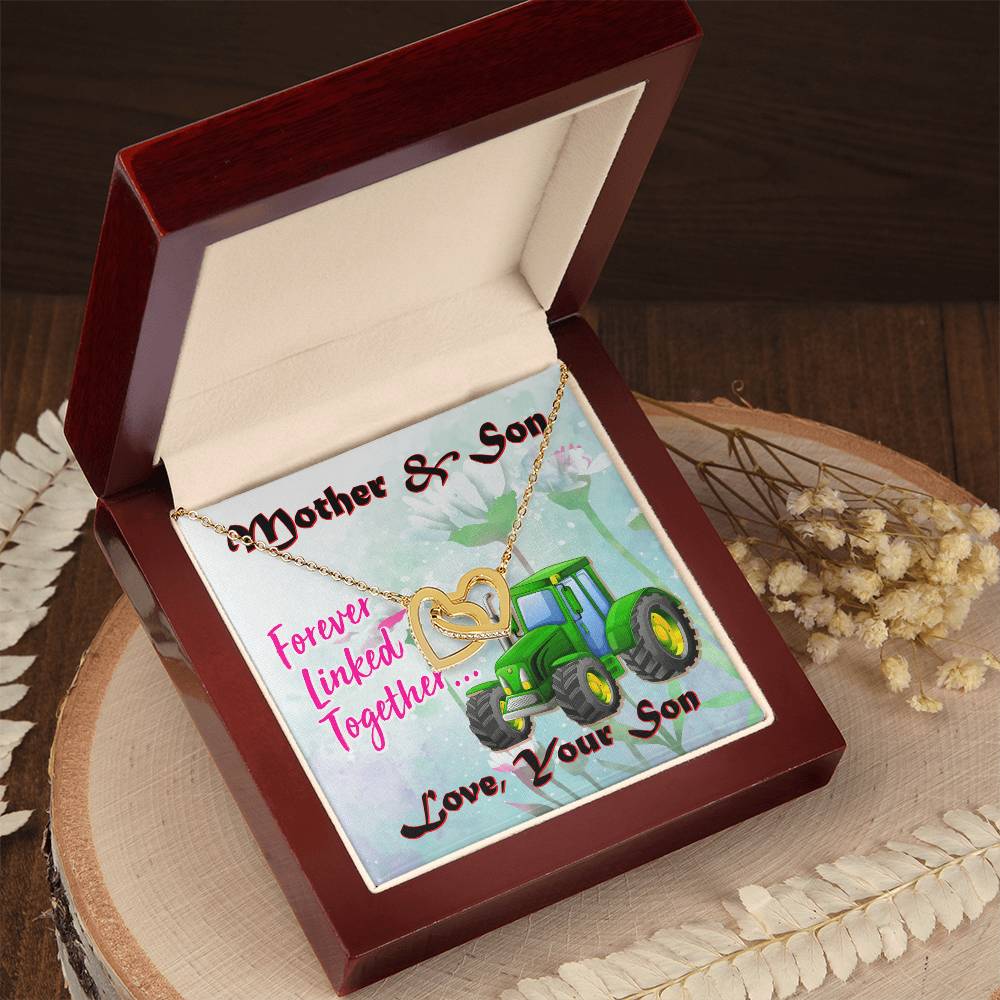 Gift For Mom- Interlocking Heart Necklace Interlocking Hearts Necklace