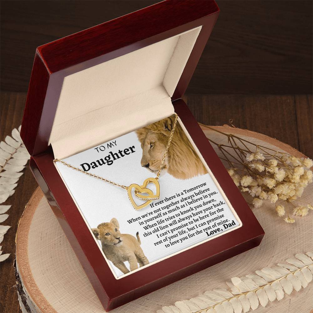 Gift For Daughter From Dad Interlocking Interlocking Hearts Necklace