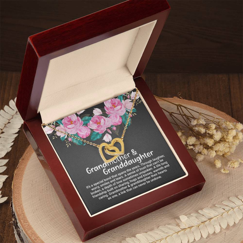 Grandmother And Granddaughter Gift Interlocking Hearts Necklace