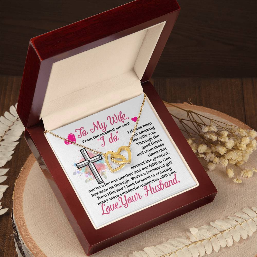 Gift For Wife - Interlocking Heart Necklace Interlocking Hearts Necklace