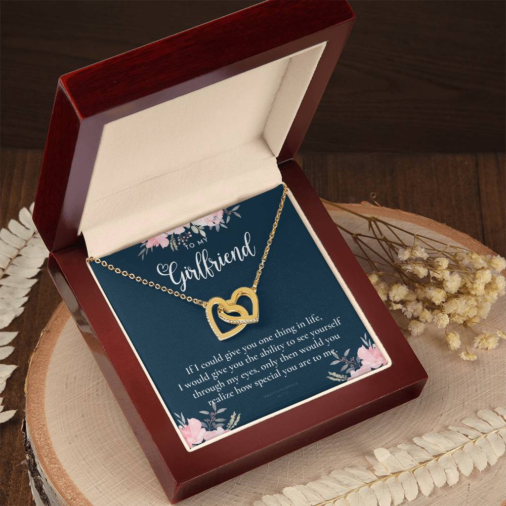 To My Girlfriend Girlfriend Necklace Anniversary Gift For Girlfriend Girlfriend Gift Gift For Girlfriend Necklace For Girlfriend Christmas Gift Birthday Gift Interlocking Hearts Necklace