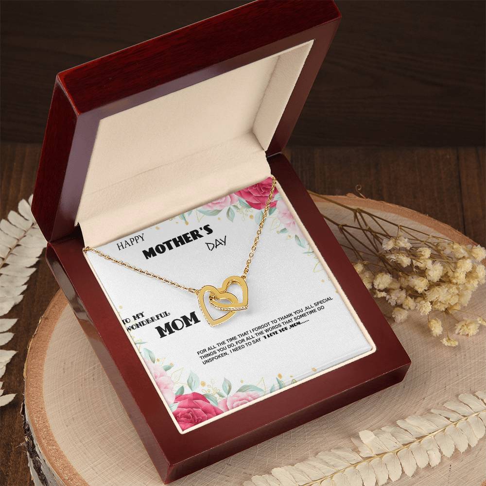 To My Mother Interlocking Hearts Necklace