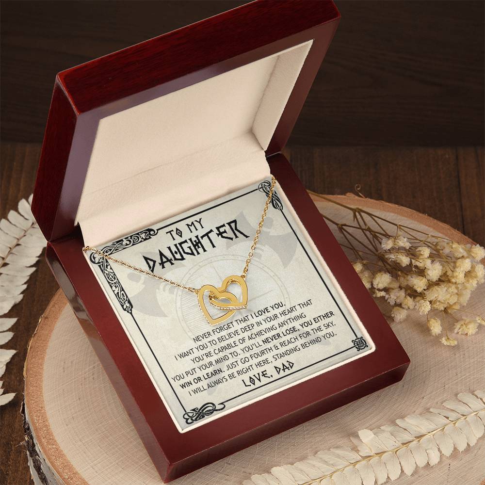 Meaningful Gift For Daughter From Dad Interlocking Hearts Necklace