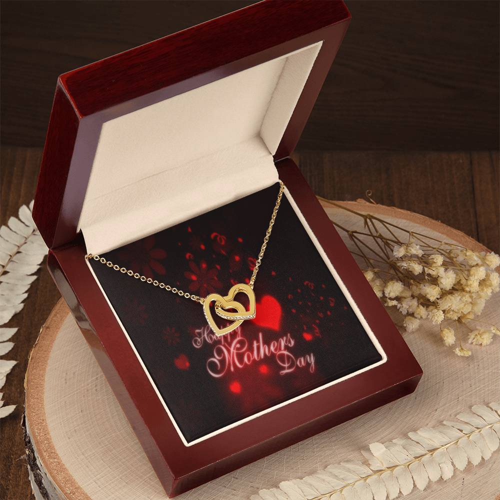 To My Gorgeous Mother Interlocking Hearts Necklace