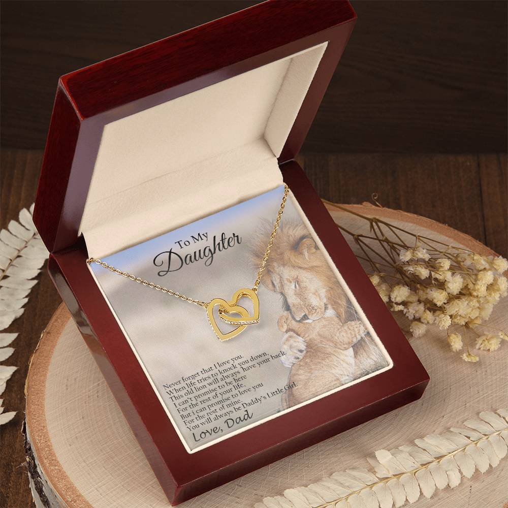You Will Always Be Daddy'S Little Girl Interlocking Hearts Necklace