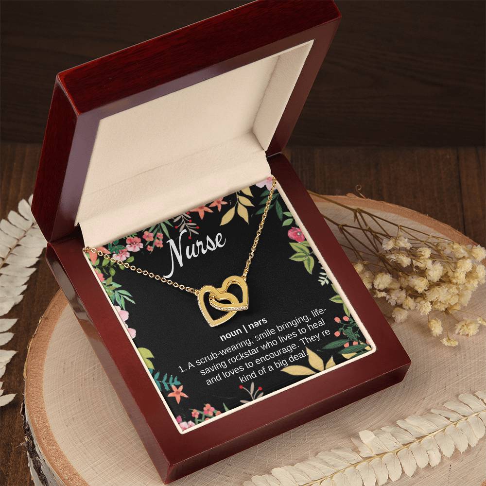 Nurse Gift Interlocking Hearts Necklace
