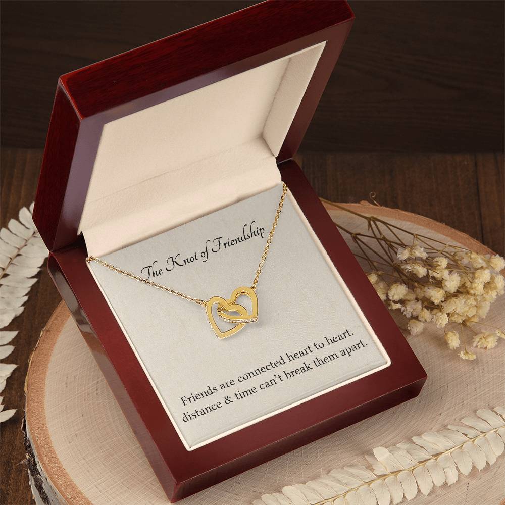 The Knot Of Friendship Soul Sister Interlocking Heart Necklace Best Friend Gift Bff Gift Interlocking Hearts Necklace