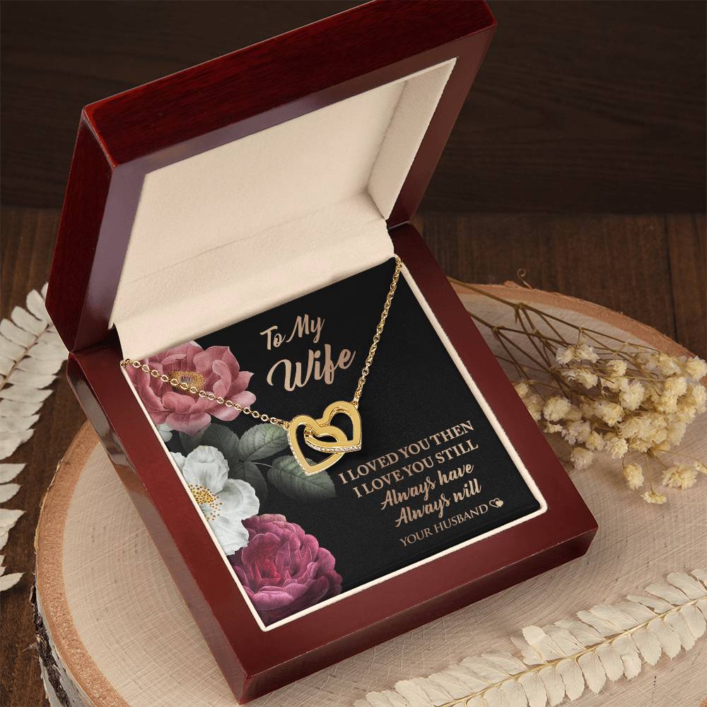 Perfect Valentine'S-Day Gift For Your Wife! Interlocking Hearts Necklace