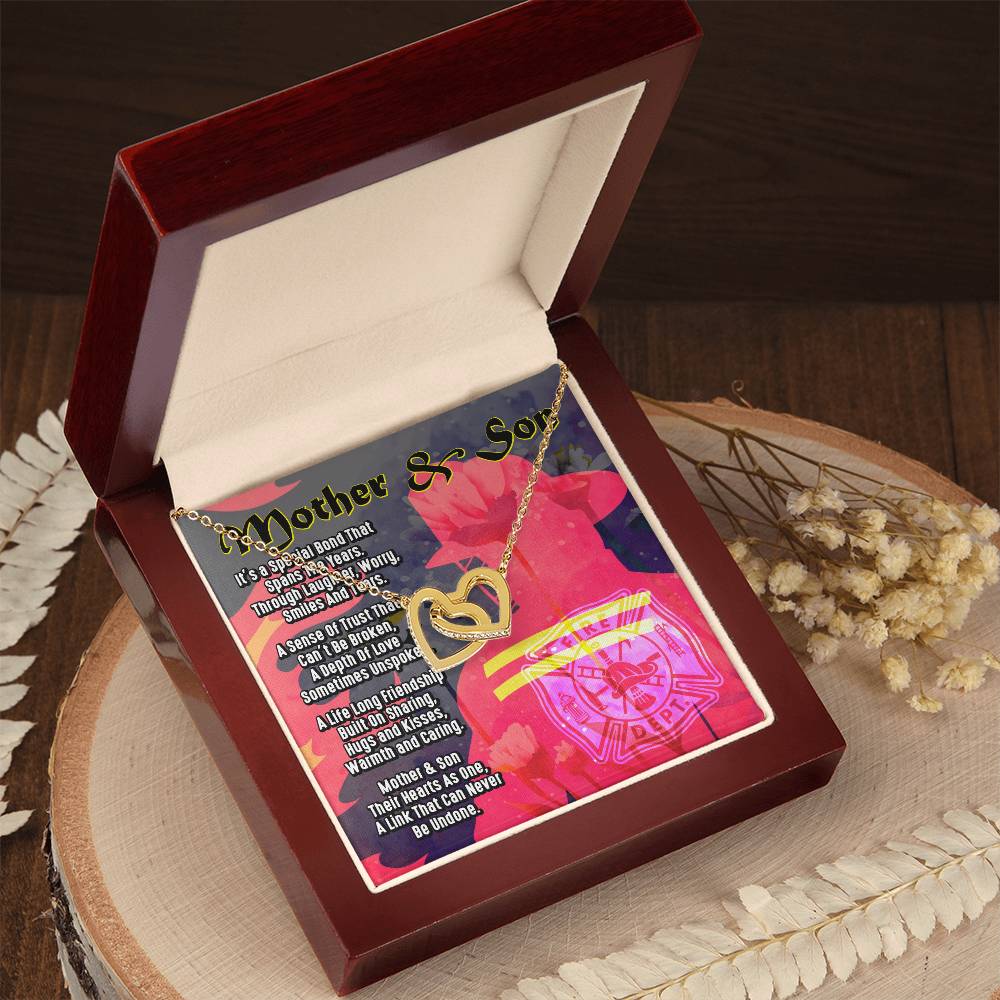 Gift For Mom- Interlocking Heart Necklace Interlocking Hearts Necklace