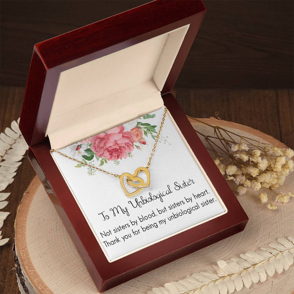 Unbiological Sister Interlocking Heart Necklace Interlocking Hearts Necklace