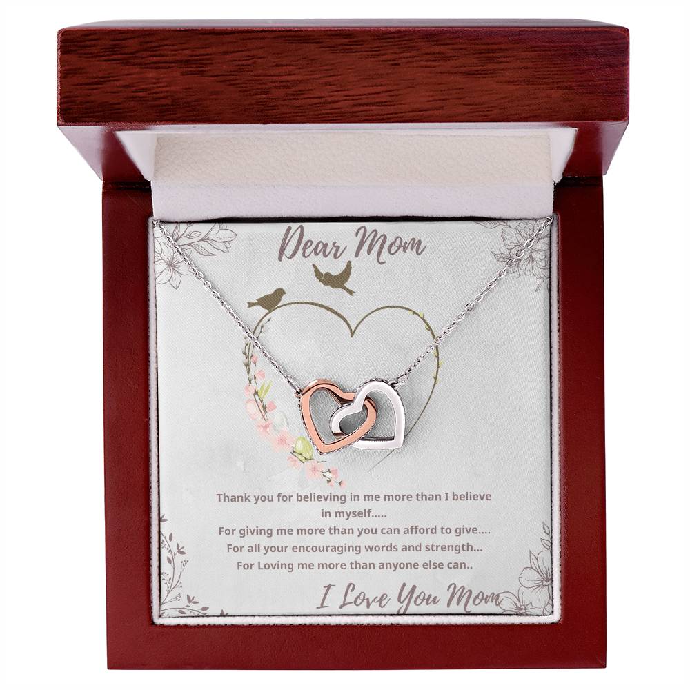 Gift For Mom - Gift For Mothers Day Interlocking Hearts Necklace