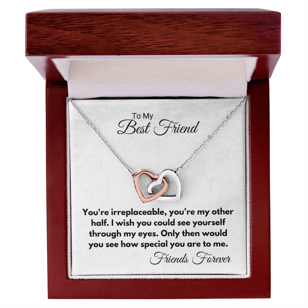You'Re Irreplaceable My Other Half Necklace Interlocking Hearts Necklace