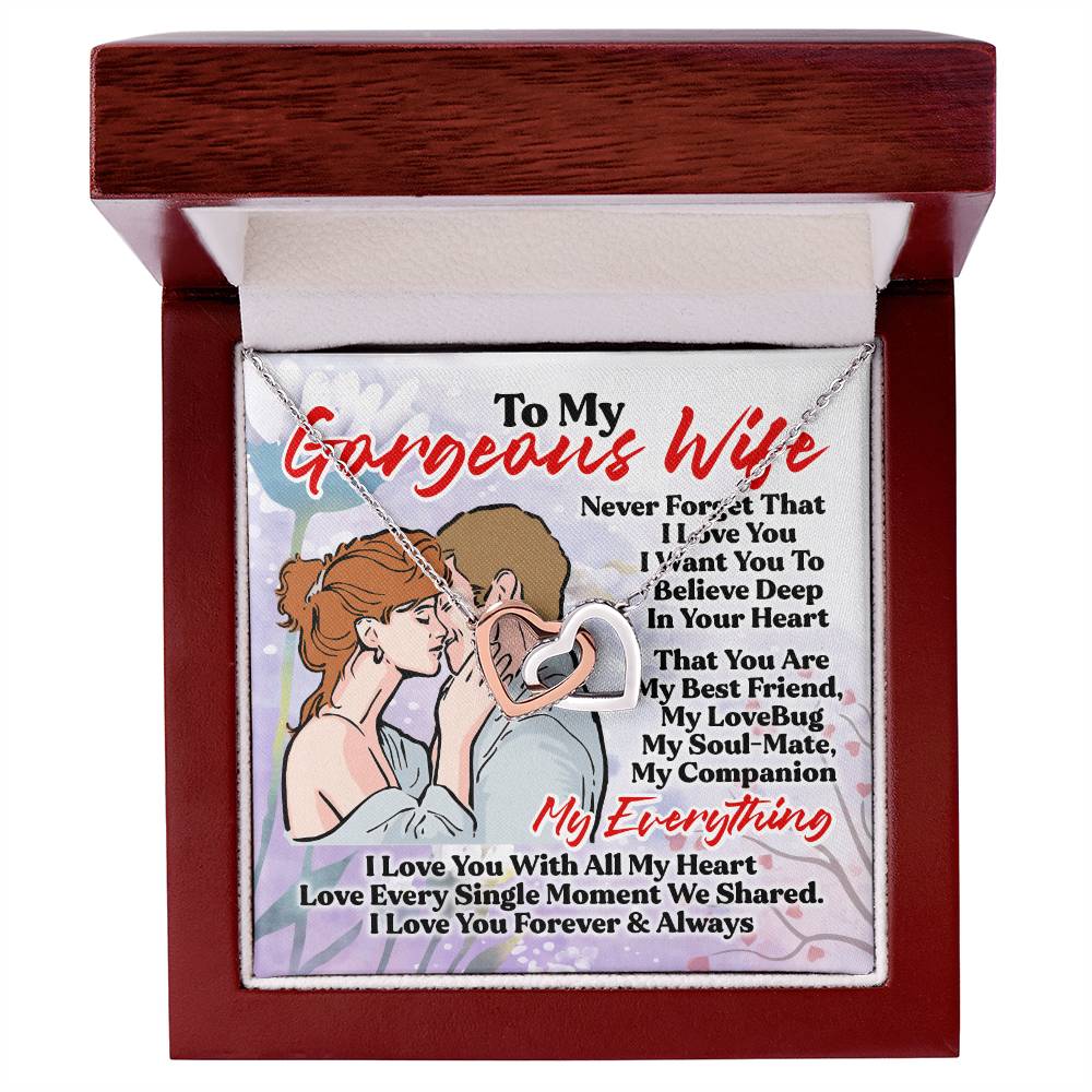 Gift For Wife - Interlocking Heart Necklace Interlocking Hearts Necklace