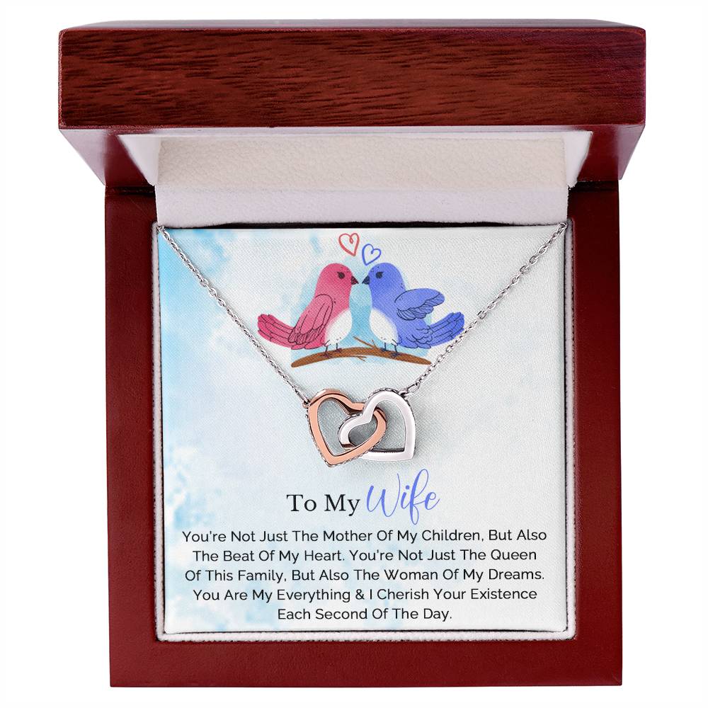 Husband To Wife Necklace Interlocking Hearts Necklace