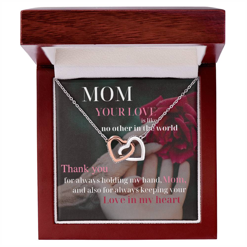 Mom Your Love Is Like No Other In The World Interlocking Hearts Necklace