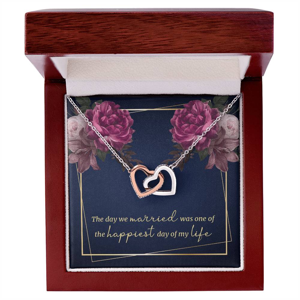 The Day We Married - Interlocking Hearts Necklace