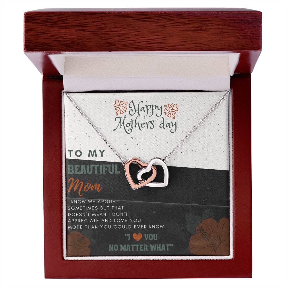 For Your Beautiful Mom On This Mother'S Day Interlocking Hearts Necklace