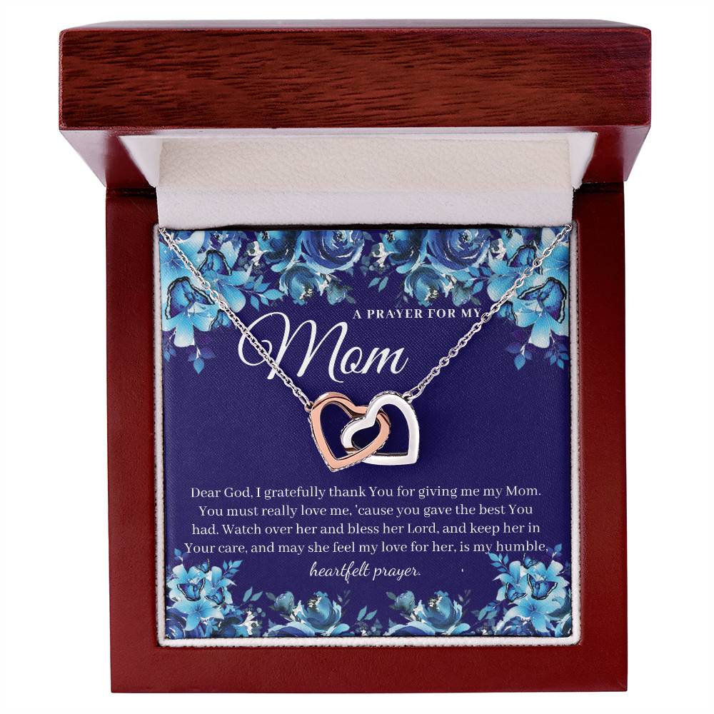 A Prayer For My Mom - Interlocking Heart Necklace Interlocking Hearts Necklace