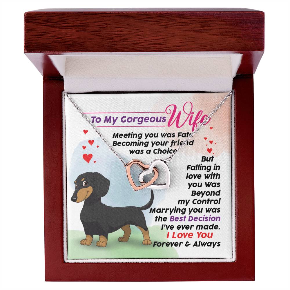 Gift For Wife - Interlocking Heart Necklace Interlocking Hearts Necklace